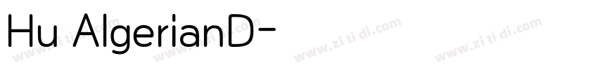 Hu AlgerianD字体转换